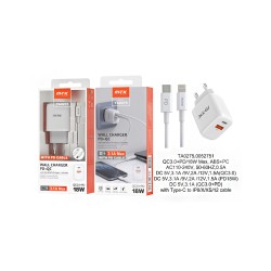 MTK ADAPTER CHARGER TA0275 BL WITH CABLE FROM TYPE C TO IP 5-12 2 USB PORTS WHITE MTK ADAPTER CHARGER TA0275 BL WITH CABLE FROM TYPE C TO IP 5-12 2 USB PORTS WHITE